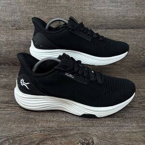 Kuru Atom 2 Shoes Men's 10.5 Wide Jet Black Bright White Running Walking Casual